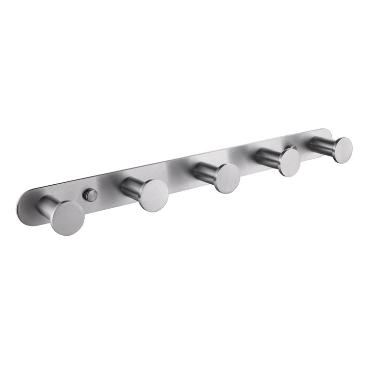 Brushed nickel hook online rack